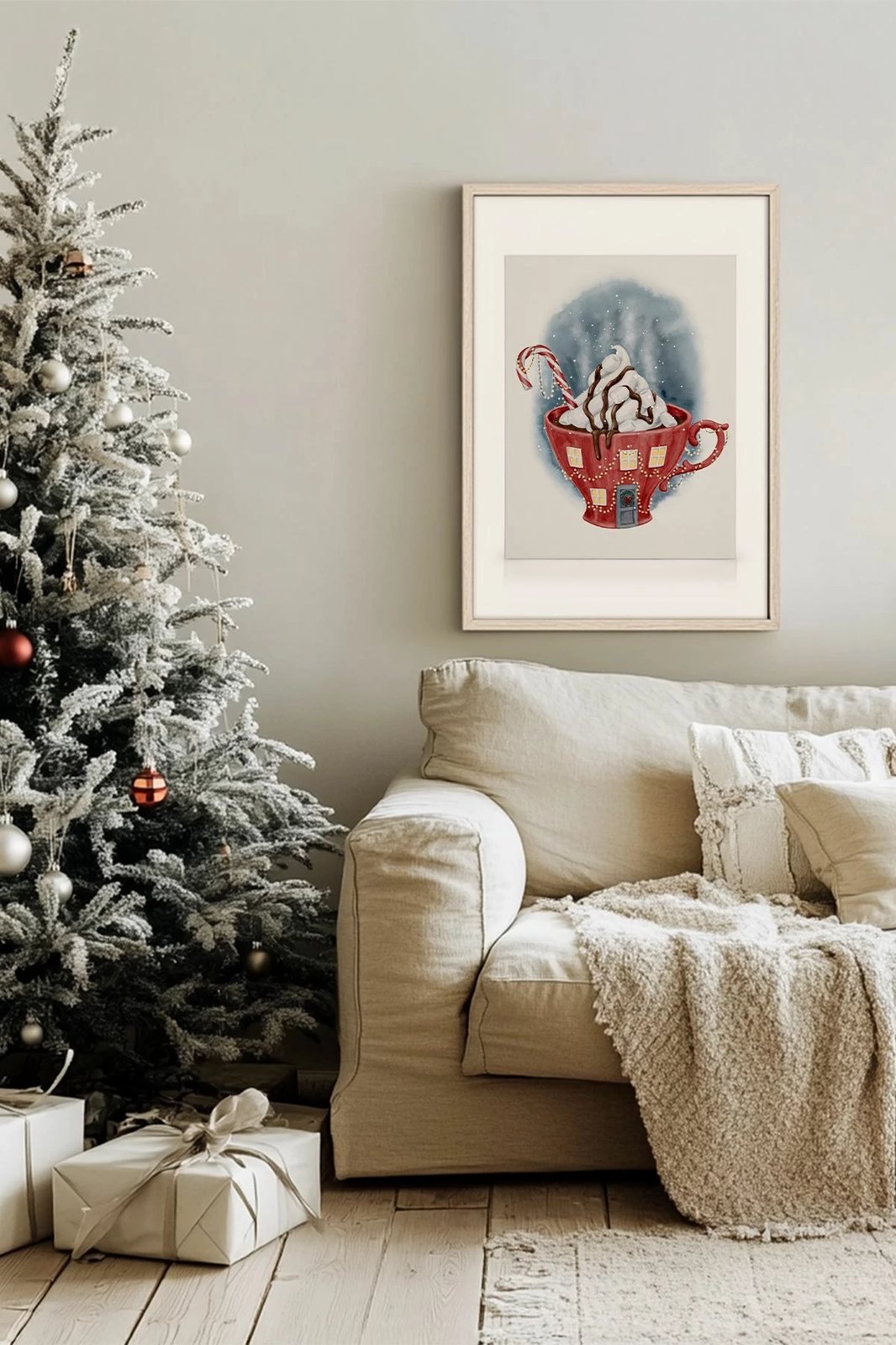 Pikturë dekorative me kornizë, Wallity, Nwyearsngmdl104, shumëngjyrëshe, 33x48cm