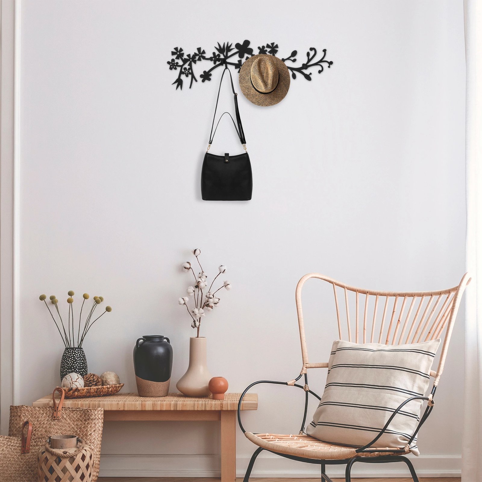 Varëse muri metalike Wallity, Bahar WSH-018, e zezë