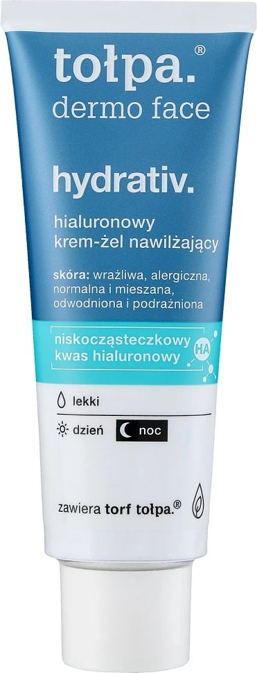 Krem xhel hidratues për fytyrë Tołpa Dermo Face Hydrativ Hyaluronic për femra 40ml