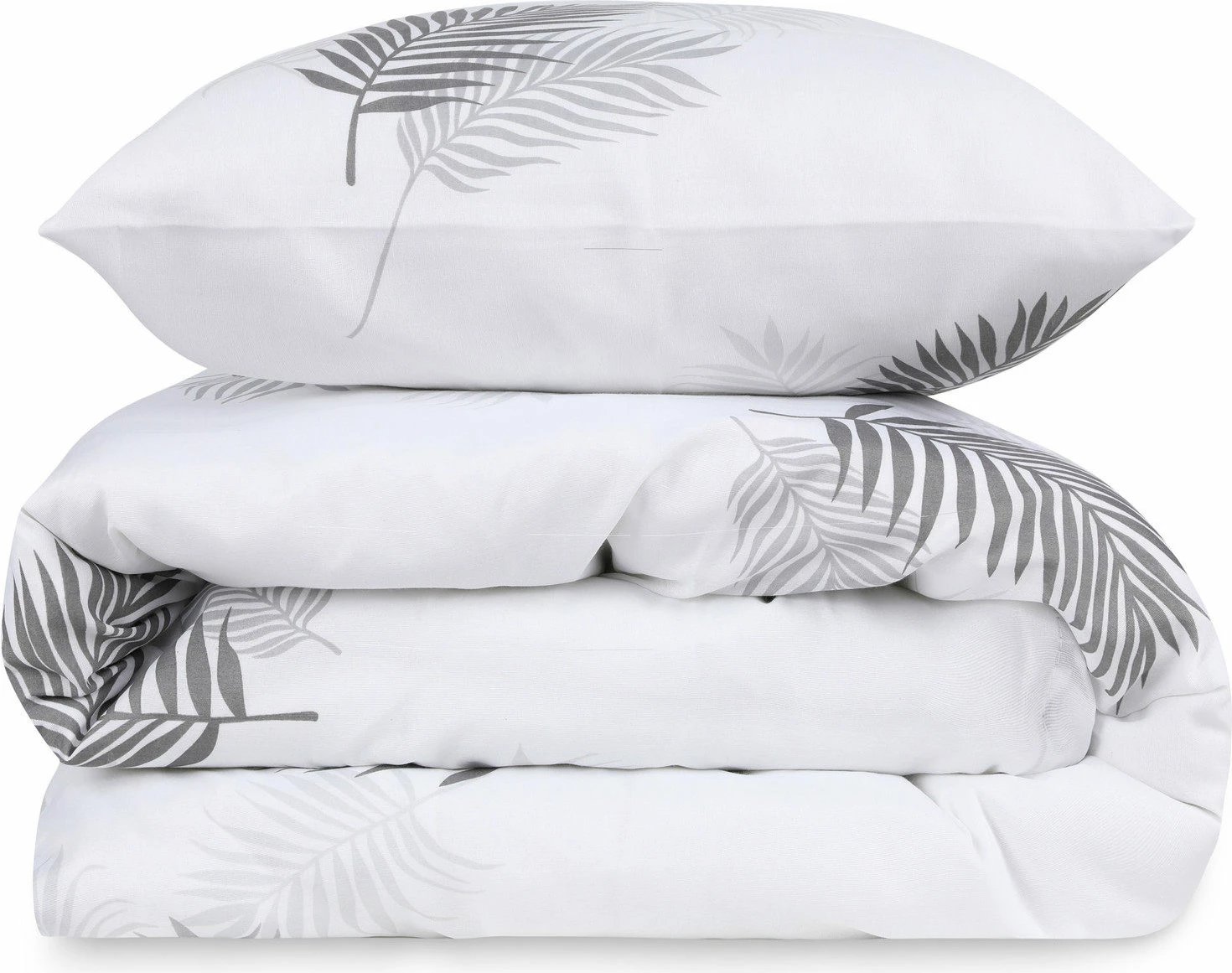 Set mbulesë për jorgan Super King, ngjyrë gri dhe e bardhë, L'essentiel, Palma Set mbulesë për jorgan Super King, ngjyrë gri dhe e bardhë, L'essentiel, Palma