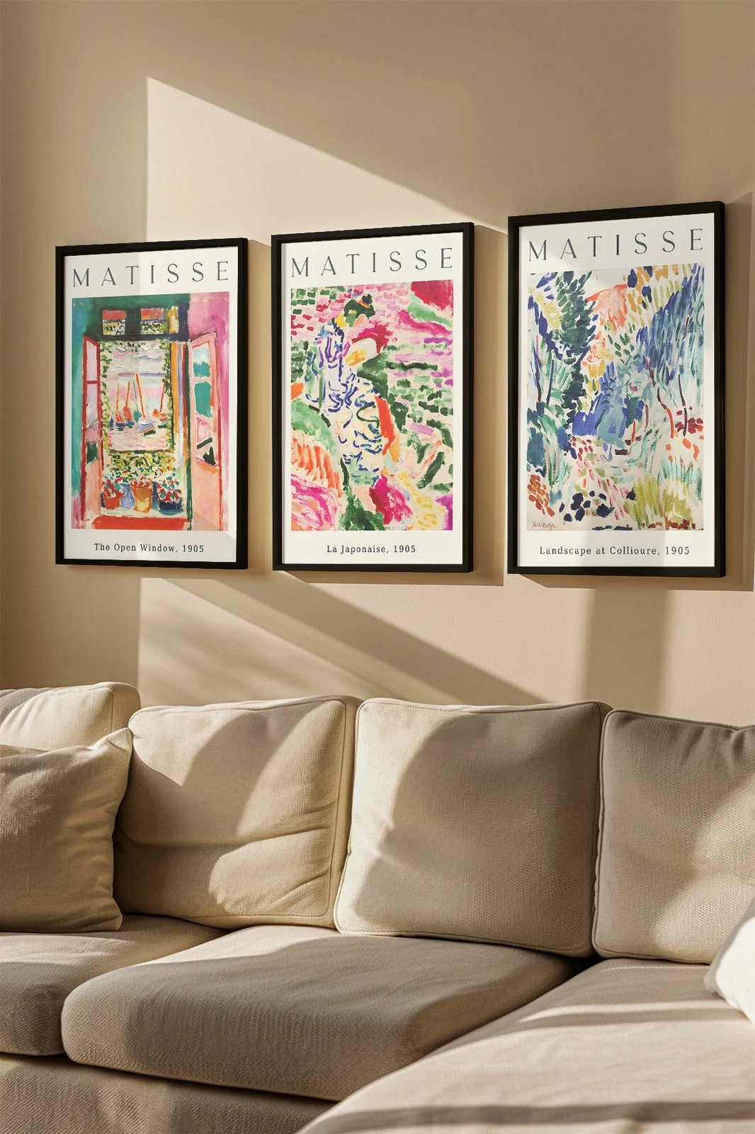 Set pikturash dekorative me kornizë (3 copë), Wallity, Artvmodel23-Sıyah