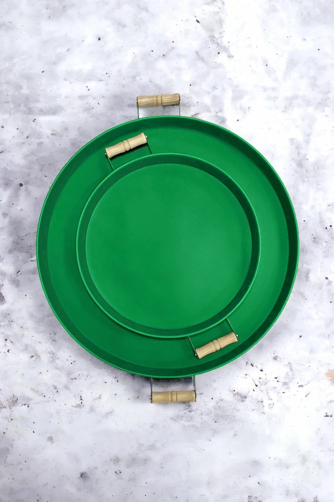 Set tabakash (2 copë), Hermia Concept, M0185 - 2, ngjyrë e gjelbër Set tabakash (2 copë), Hermia Concept, M0185 - 2, ngjyrë e gjelbër