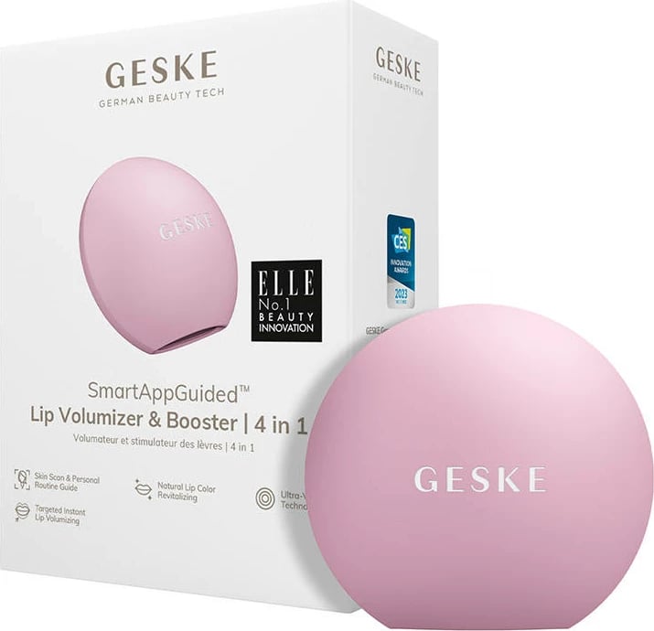 Volumizues buzësh Geske GK000055PK01 me aplikacion, 4-në-1, Rozë