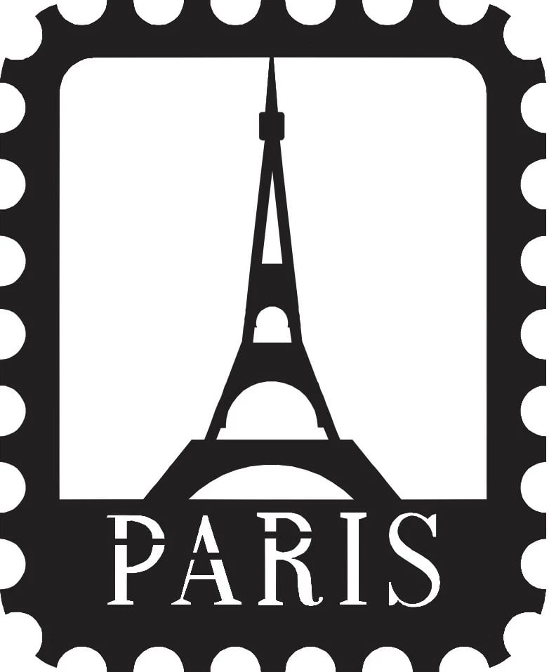 Aksesor dekorativ metalik për mur, Wallity, pullë Parisi