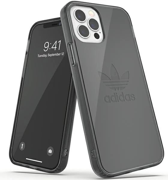 Mbështjellës Adidas OR Protective Clear Case për iPhone 12 / iPhone 12 Pro, i tejdukshëm, i zi