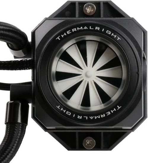Ftohës me lëng për procesor Thermalright Turbo Right 360C, 3 ventilatorë 12cm, LED, i zi