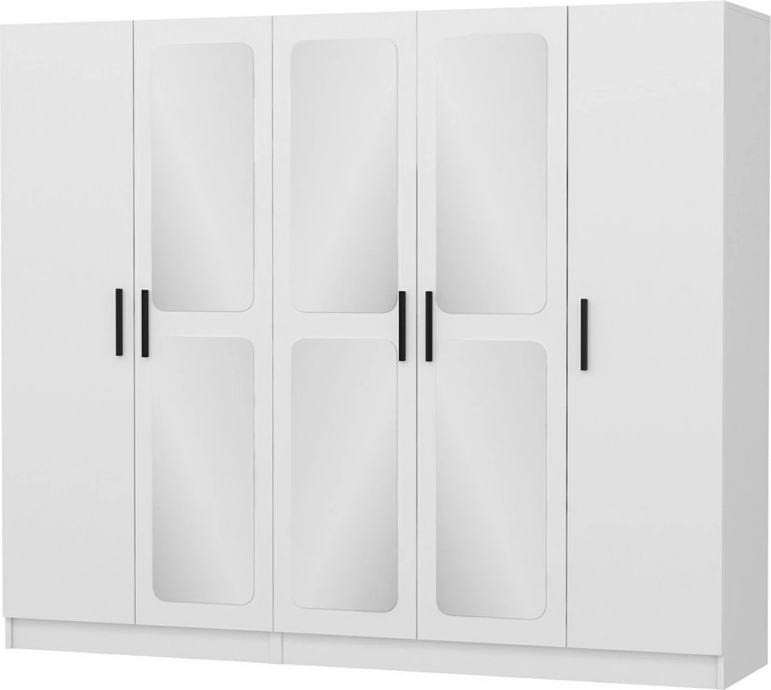 Dollap i madh për dhomë gjumi, ngjyrë e bardhë, Skye Decor, 3816