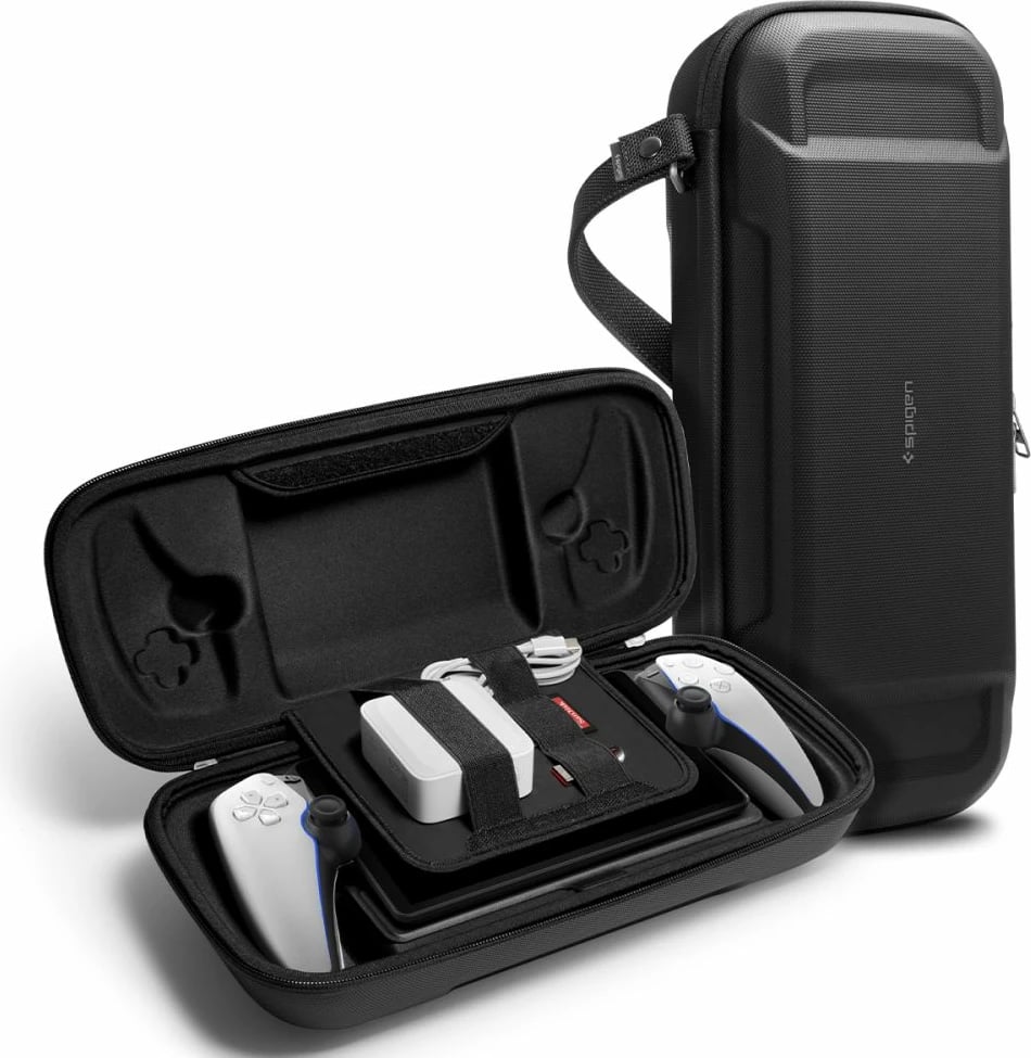 Mbështjellës Spigen Rugged Armor Pro për Sony Playstation Portal, i zi