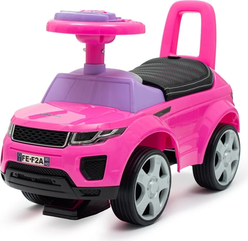 makinë ride-on, BABY MIX, Prime SUV, timon me melodi, sedilje eko-lëkurë, 12–36 muaj, kapacitet 27 kg, rozë