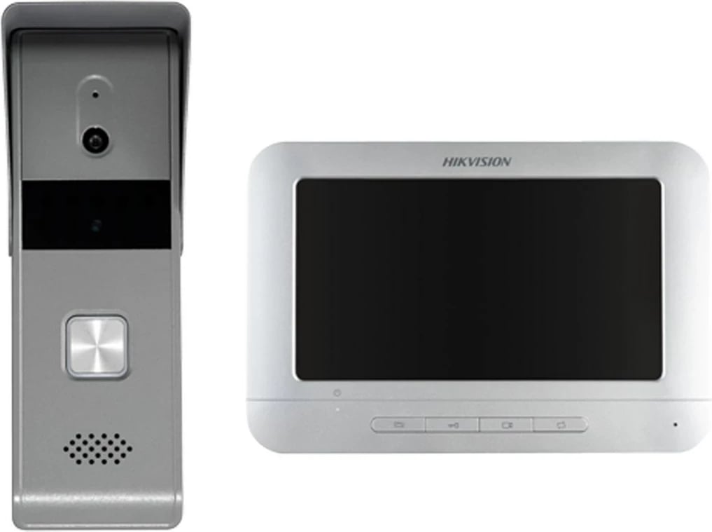 Kit interkomi video Hikvision DS-KIS203T, Gri