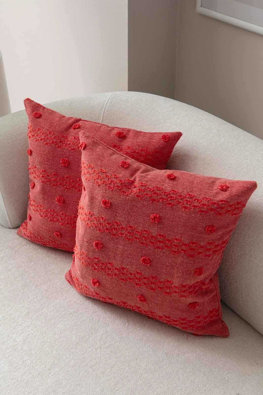 Set mbulesash për jastëkë (2 copë), Evila Originals, Tuffet, e kuqe v5