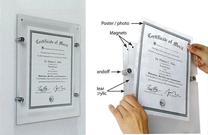 Kornizë muri akrilike M&T për dokumente 27x35.7cm