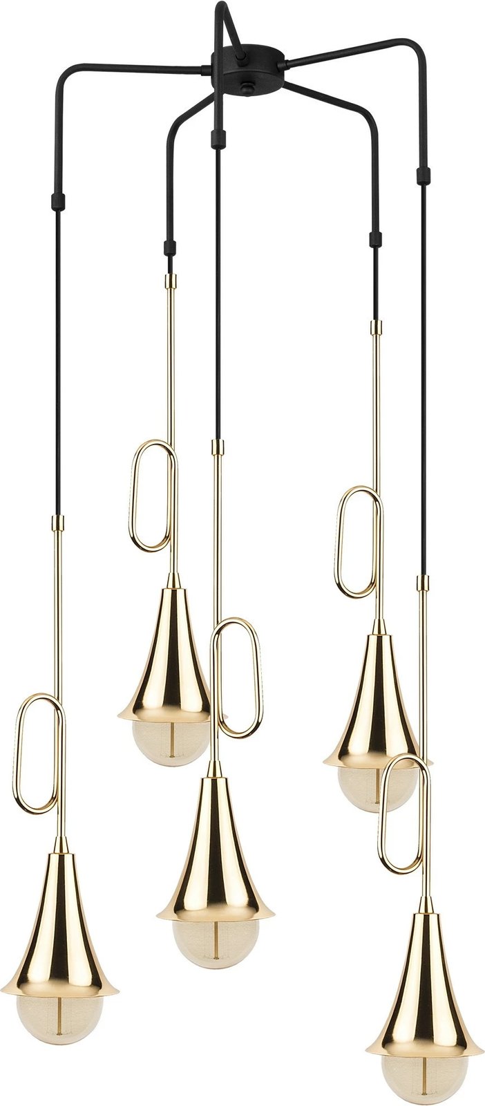 Llambë tavani Opviq, Sarmal - 4486, e zezë dhe ari, 55x100cm