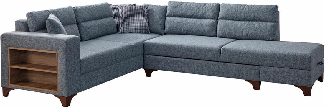 Kënd-sofë krevate Atelier del Sofa, Tloft majtas, ngjyrë gri