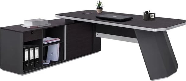 Tavolinë profesionale për zyre, kënd i majtë, ngjyrë trëndafili, FH2083L, 220x180x76 cm