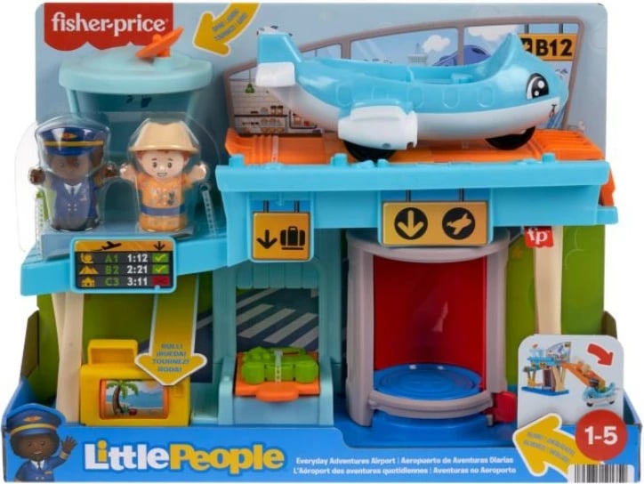 Set lodrash Fisher-Price Little People Airport HTJ26, plastikë, për fëmijë 1-5 vjeç