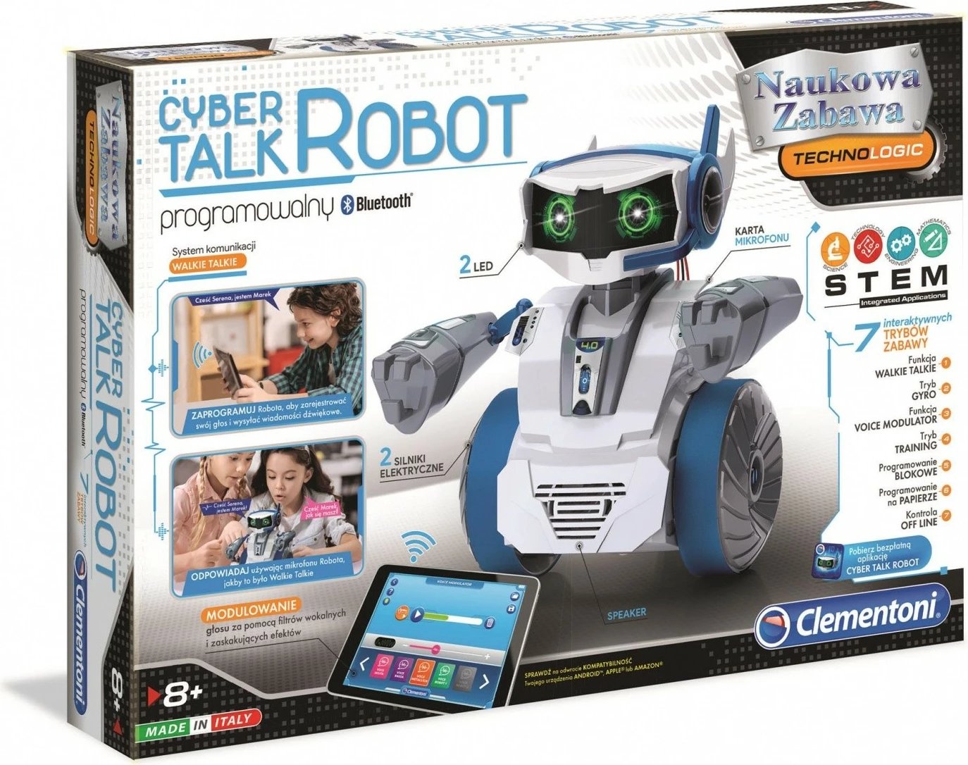Set shkencor robotik Clementoni Talking Cyber Robot Science Kit, për fëmijë 8+