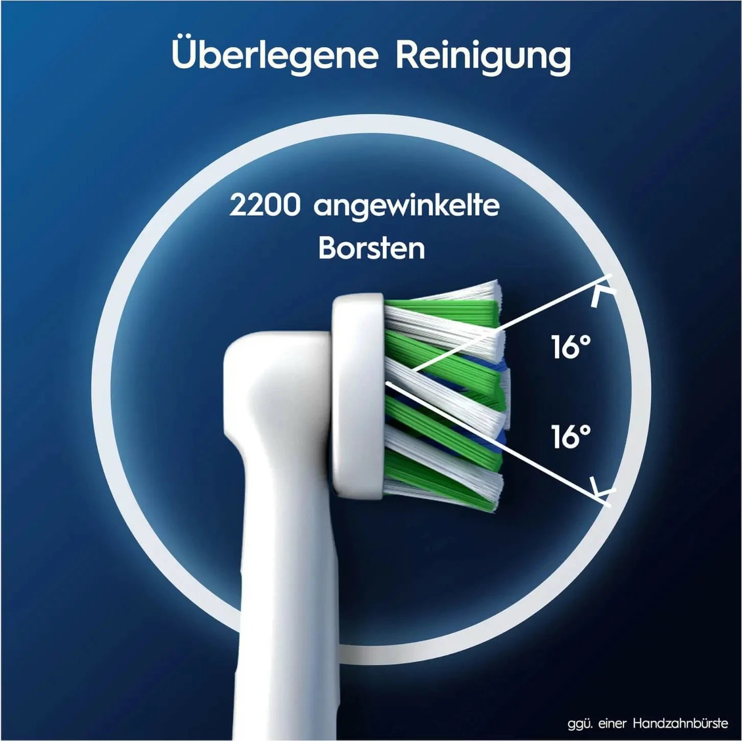 Koka rezervë për furçë dhëmbësh Oral-B CrossAction, 4 copë, e bardhë