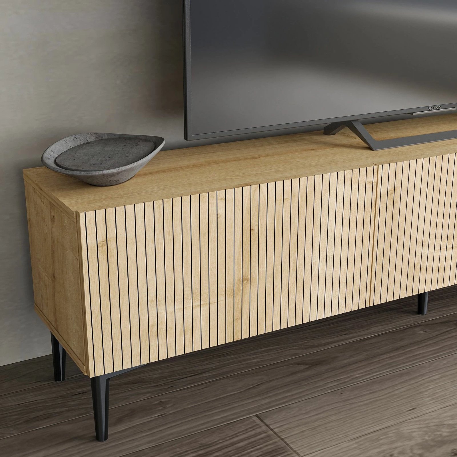 Komodë TV Skye Decor, ngjyrë lis safir, Oscar