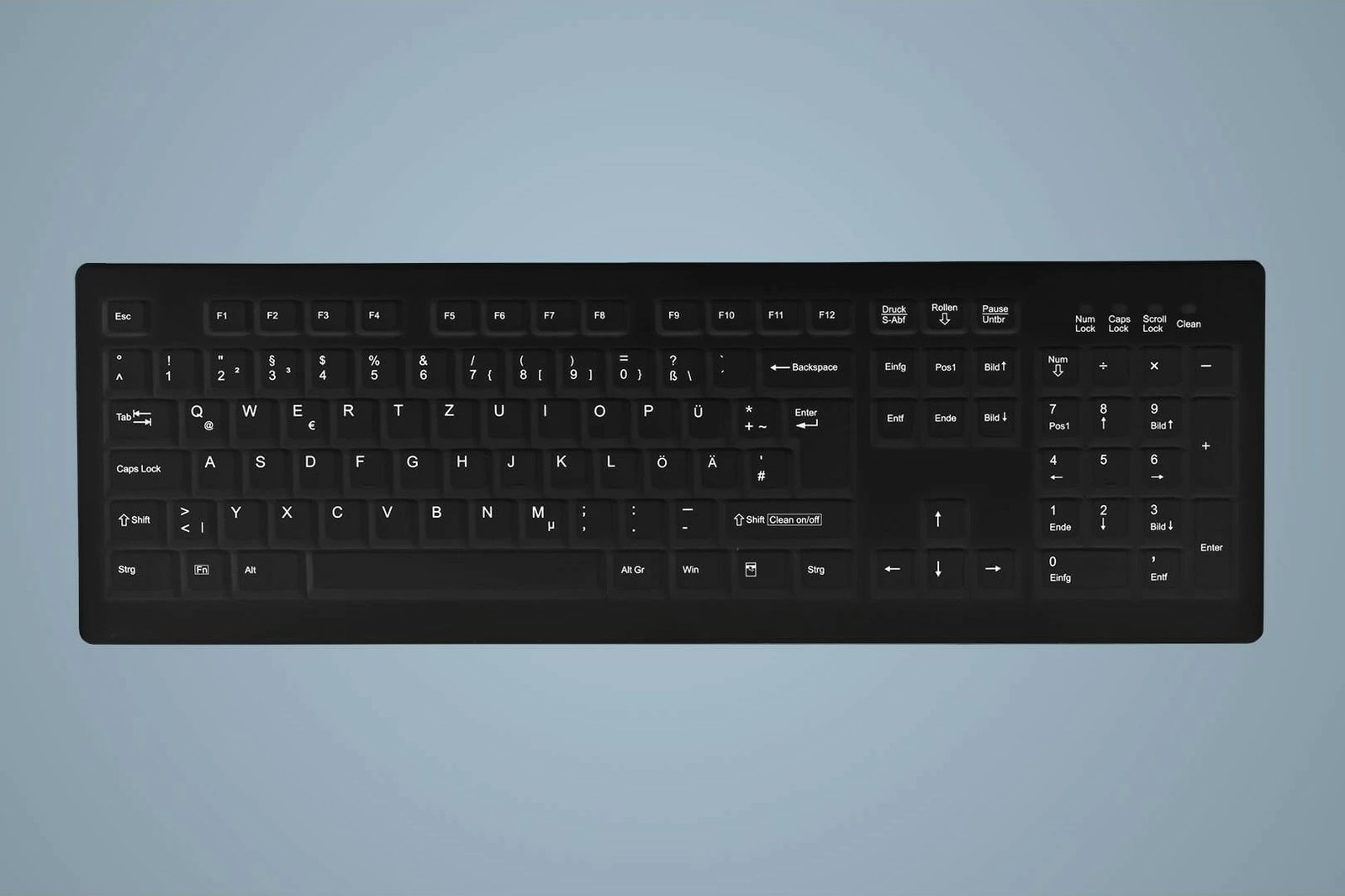 Tastierë Cherry AK-C8100, Full-size, Wireless, Membranë, QWERTZ, E zezë