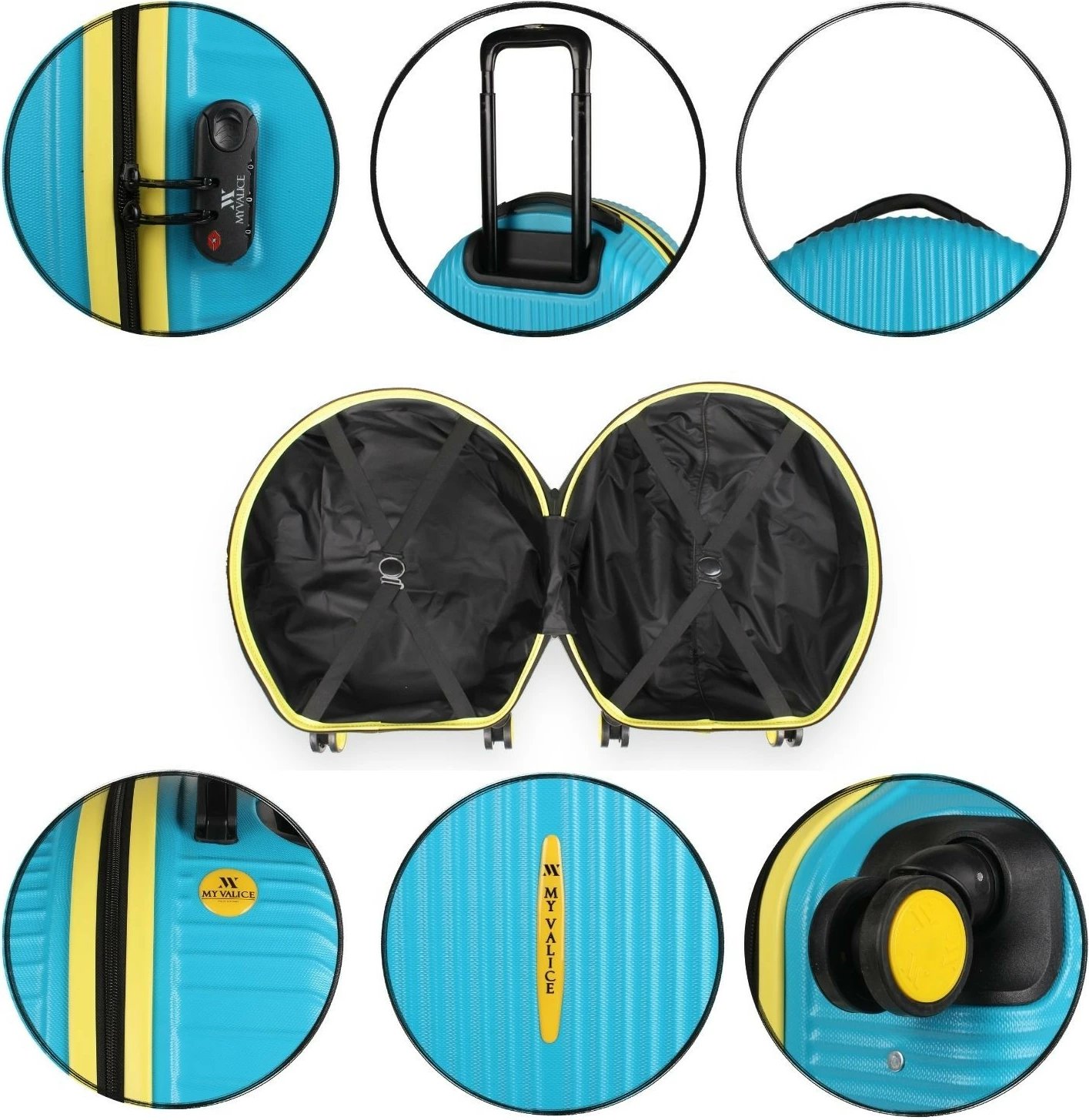 Valixhe udhëtimi, ngjyrë turquoise, Zoozie Bags, 2408