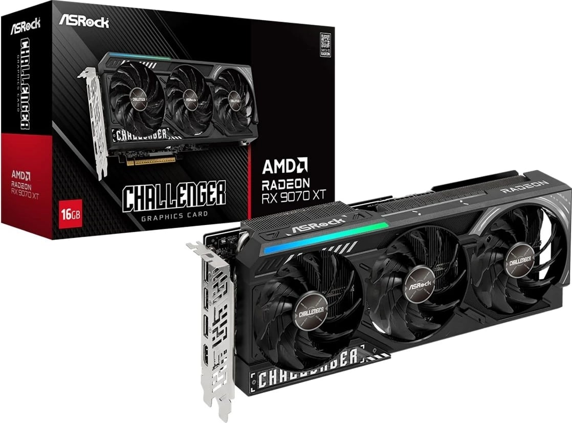 Kartelë grafike Asrock Challenger RX9070XT, 16 GB, GDDR6, Blu
