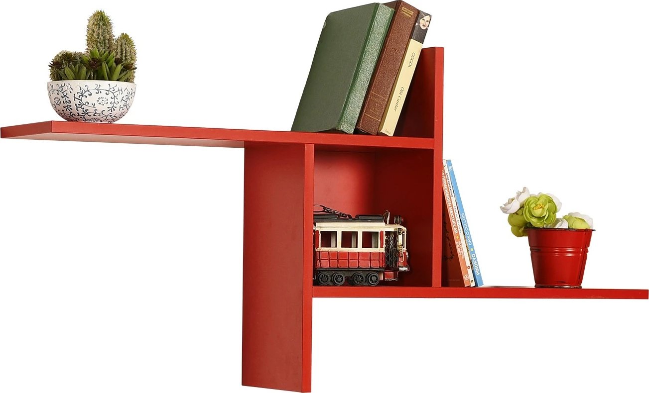 Raf muri ngjyrë e kuqe Hanah Home, Raf-04-Kk-1