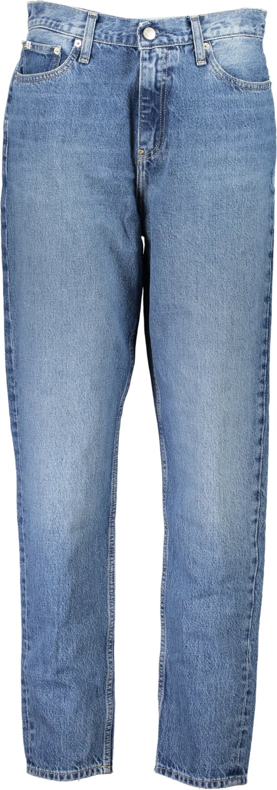 Pantallona xhins për femra Calvin Klein Mom Jeans, blu