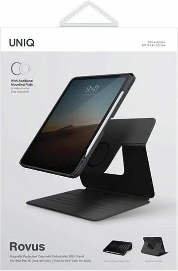 Mbështjellës UNIQ Rovus për iPad Pro 11" (2021-2022) / Air 10.9" (2020-2022), i zi