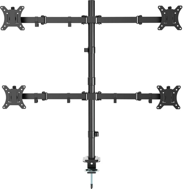 Krah montimi për tavolinë GEMBIRD MA-D4-01 për 4 monitorë, 13-32 inç, i zi