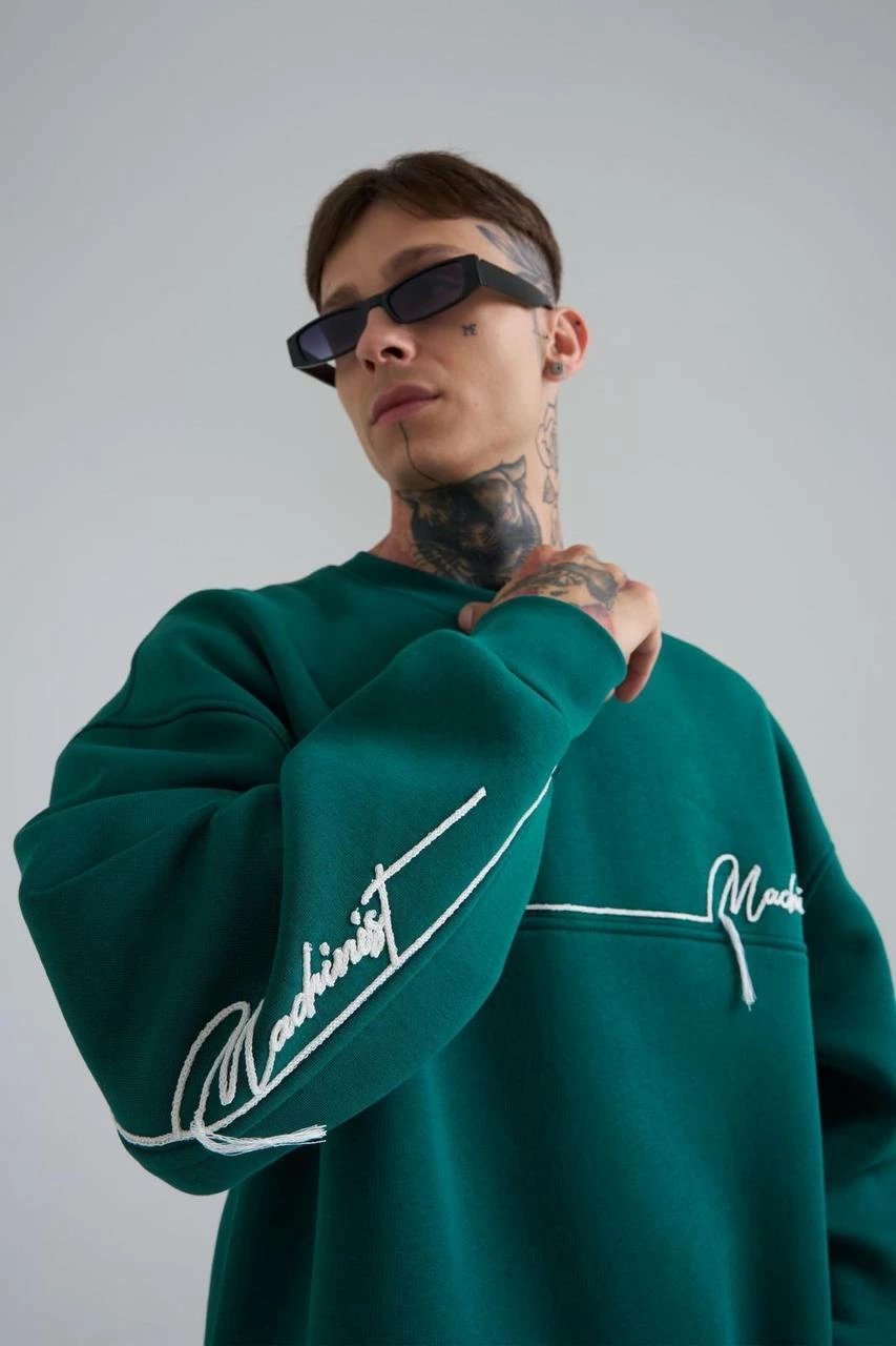 Trenerka unisex Machinist, të gjelbërta