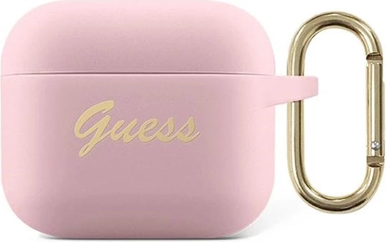 Mbështjellës Guess për AirPods 3, silikon, rozë