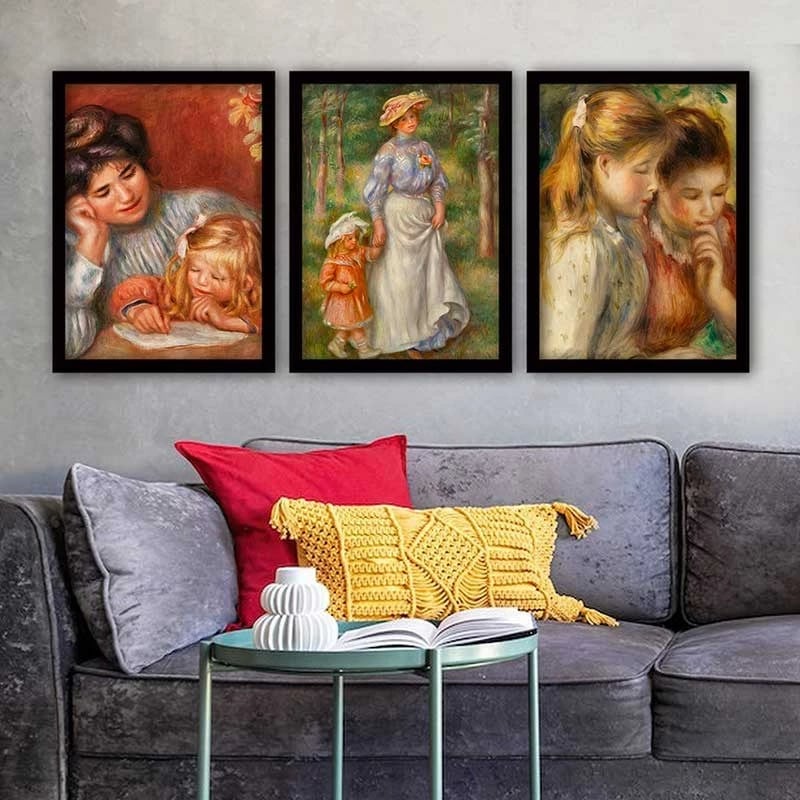 Pikturë dekorative me kornizë (3 copë), Wallity, 3SC_UN3887600_5575