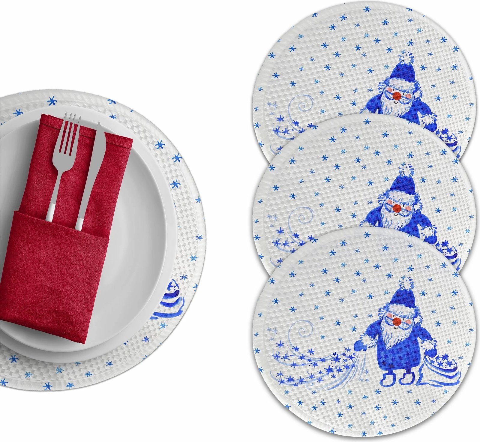 Set 4 nënshtrues tavoline Hermia Concept, shumëngjyrëshe, 37cm