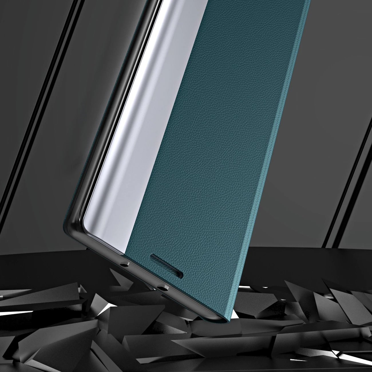 Mbështjellës Hurtel Sleep Case Pro për Samsung Galaxy A24 4G, me kapak dhe qëndrim, Kaltër