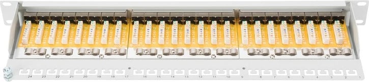 Patch panel Digitus DN-91624S, 24 porta, CAT 6, 19", Gri