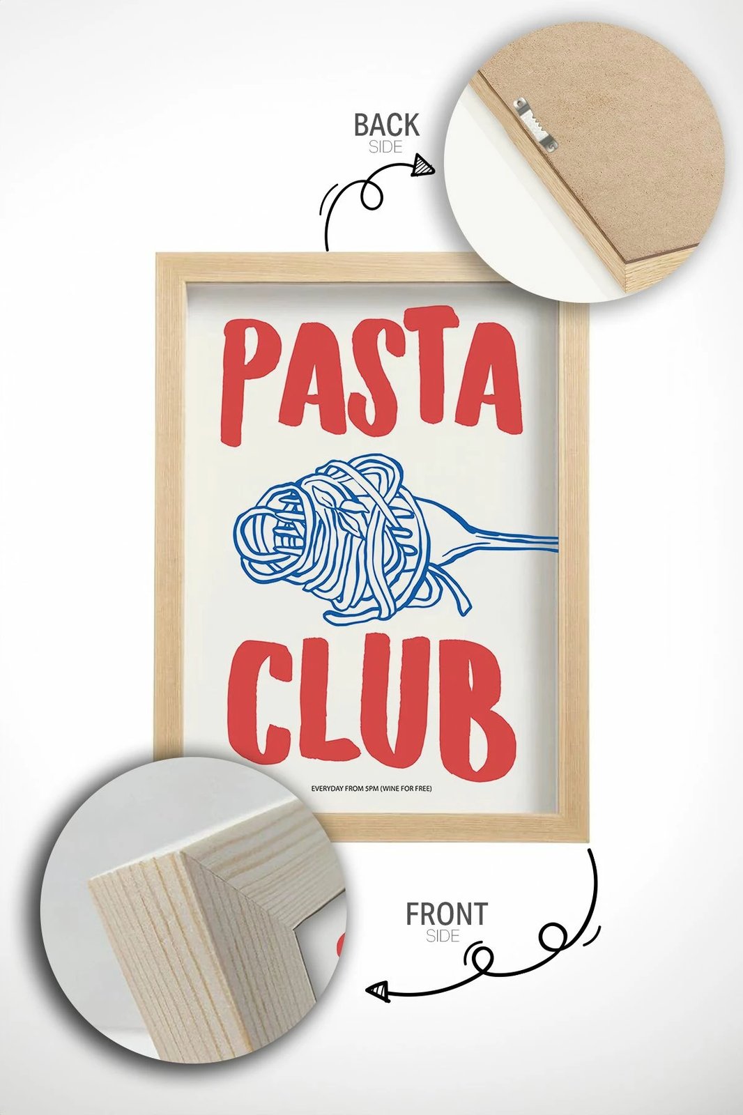 Pikturë dekorative me kornizë, Wallity, Ersy1Ham3, shumëngjyrëshe, 33x48cm