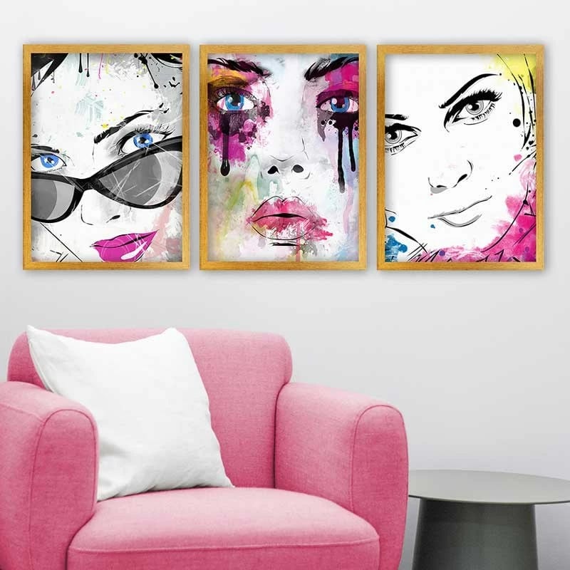 Pikturë dekorative me kornizë (3 copë), Wallity, 3AC_3848730_3545