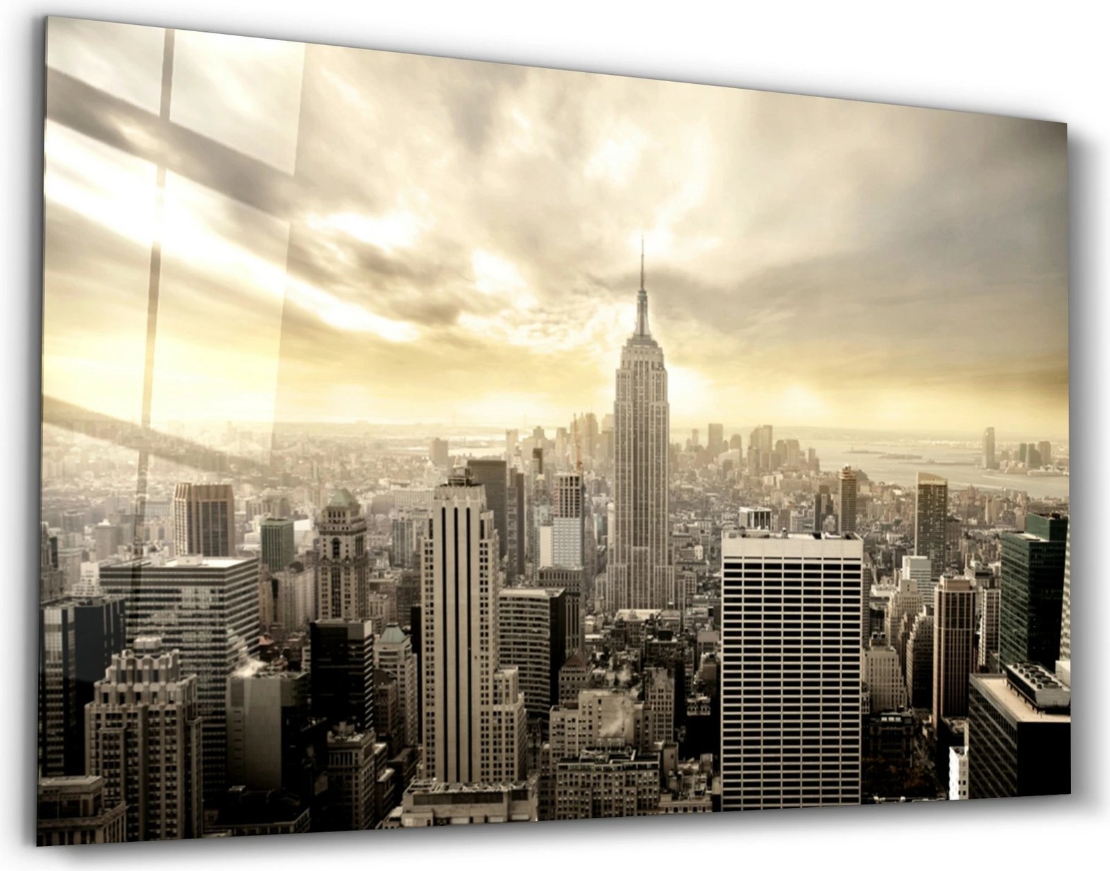 Pikturë dekorative prej xhami të temperuar, shumëngjyrëshe, OGLS-1159, 46x72cm