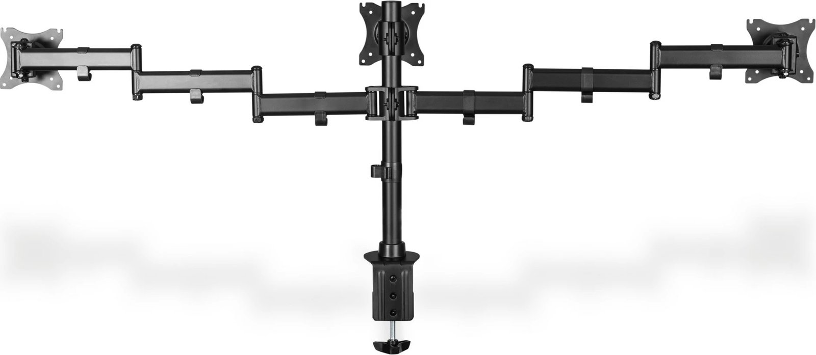Mbajtës monitorësh Digitus Universal Triple, për 3 monitorë, VESA 100x100 mm, rregullim lartësie, i zi