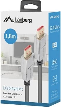 Kabllo DisplayPort Lanberg CA-DPDP-20CU-0018-BK, 1.8m