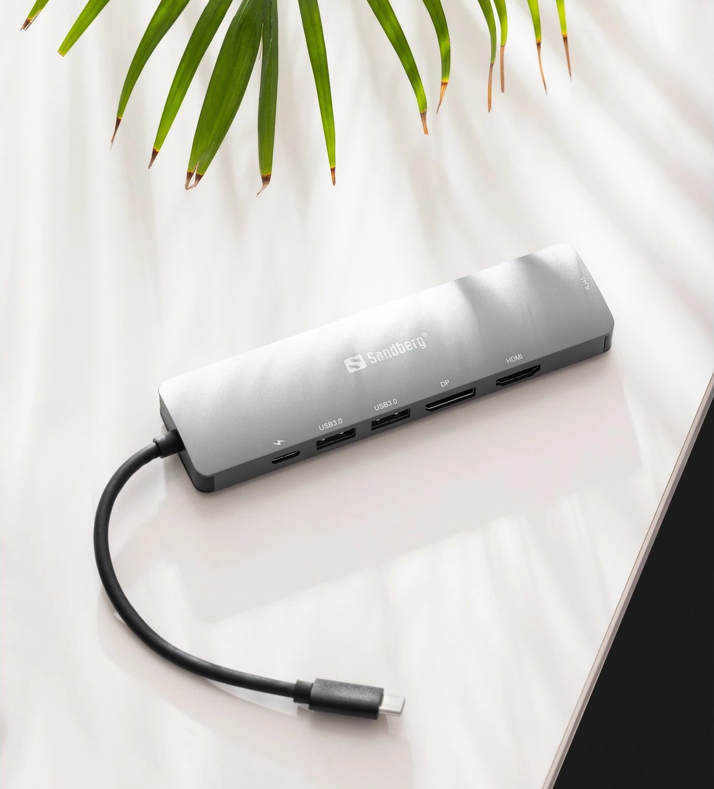 Dock USB-C Sandberg, 8K, 100 W, Gri