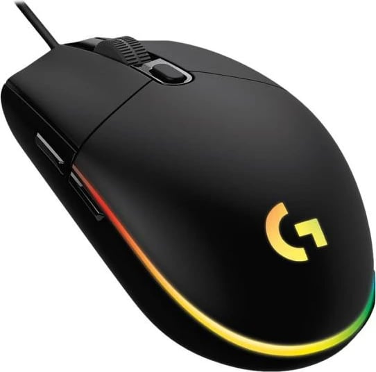 Maus, Logitech G102 LIGHTSYNC 910-005823 me ndriçim RGB, butona të programueshëm, me kabllo, i zi