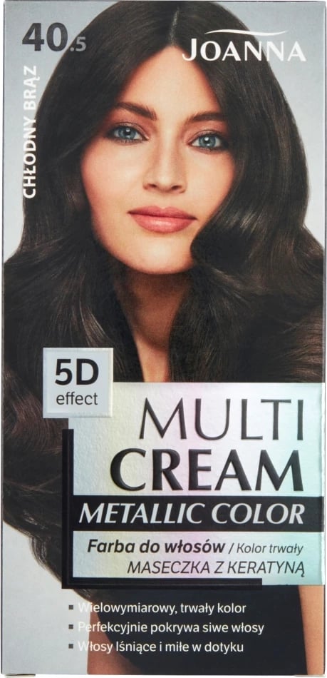 Ngjyrë për flokë për femra Joanna Multi Cream Metallic Color 40.5 Cool Brown