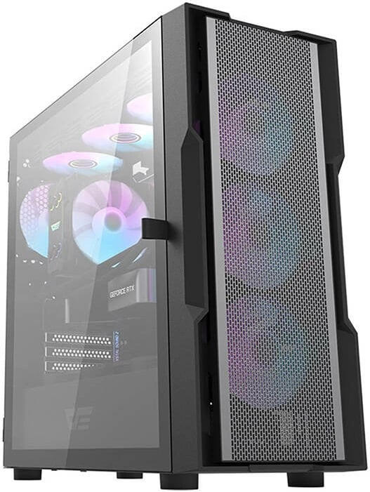 Kasë Darkflash DK431 Mesh, Middle Tower, 4 ventilatorë ARGB, E-ATX/ATX/M-ATX, e zezë