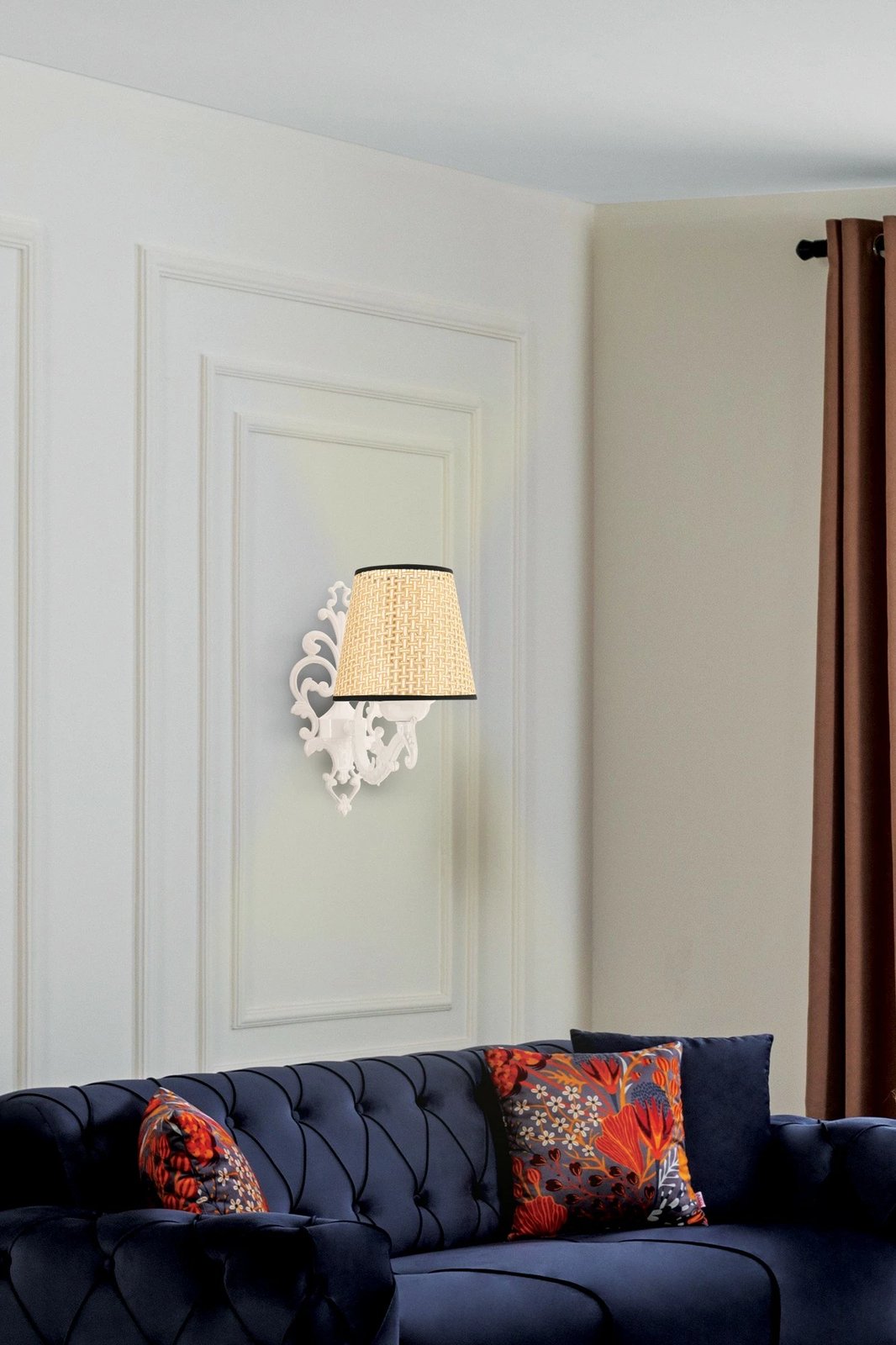 Llambë muri Opviq Claire, korale-natyrale, e bardhë