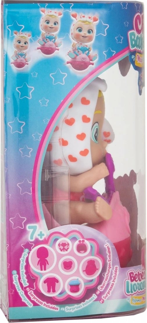 Kukull Cry Babies Stars Jumpy Monsters Momo, Tm Toys, plastike, për vajza, pa bateri