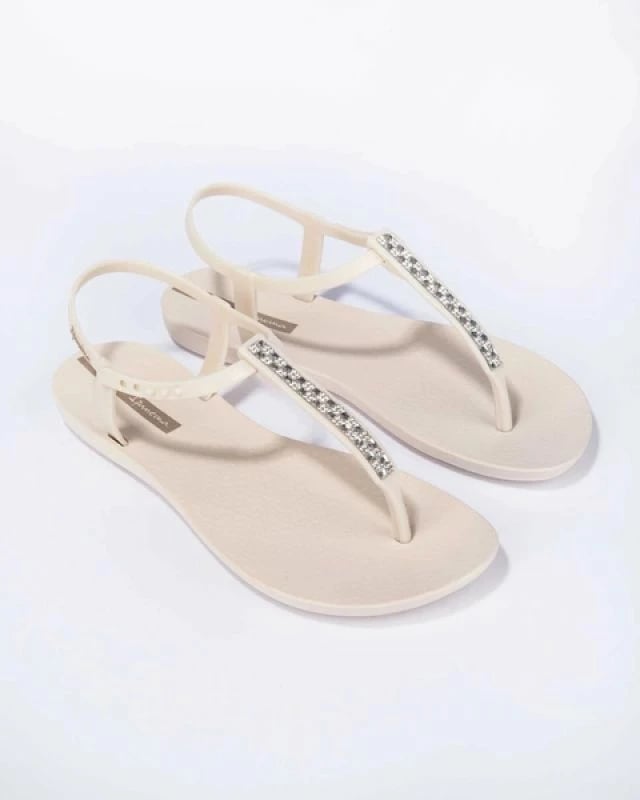 Sandale flip-flop për femra Ipanema, bezhë