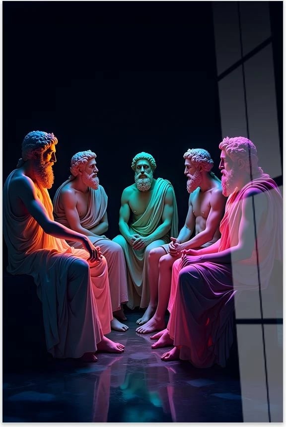 Pikturë dekorative prej xhami të temperuar, Wallity Hhlneon0022, 50x70cm