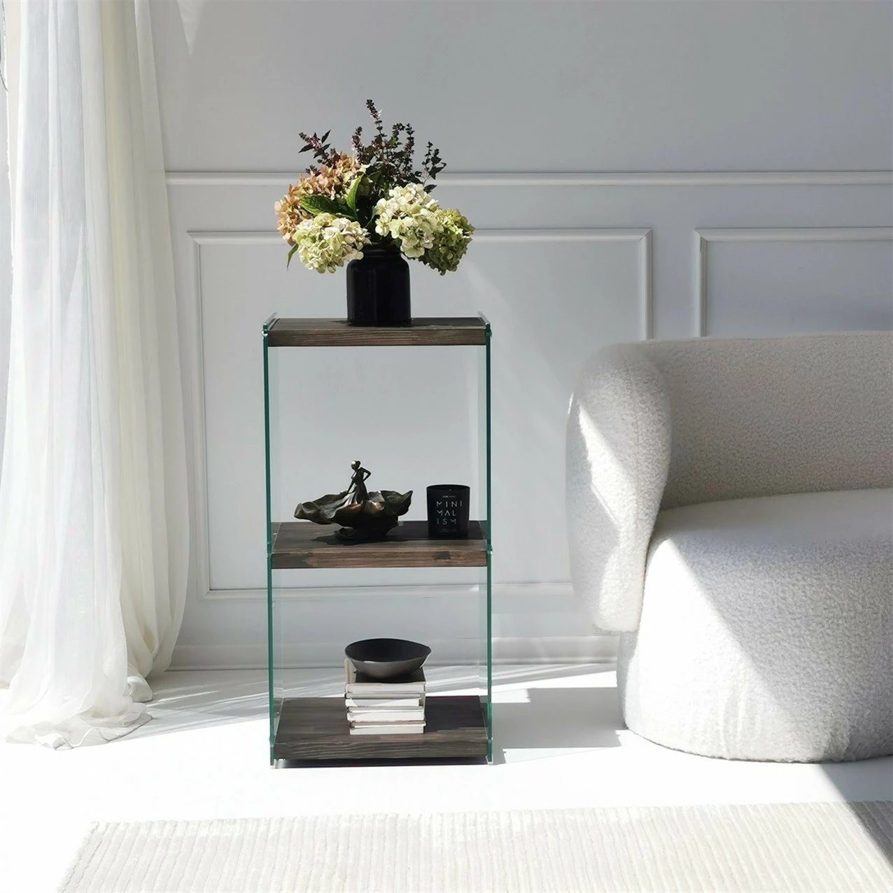 Raft librash Hanah Home, Aqua 2, ngjyrë antracit